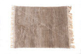 Natural Beige Shag Moroccan Artisan Rug