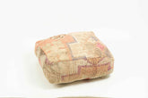 Square Boujad Pillow Cover in Peach and Beige with Geometric Pattern