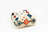 Square Boujad Pillow Cover in Cream with Vibrant Geometric Pattern