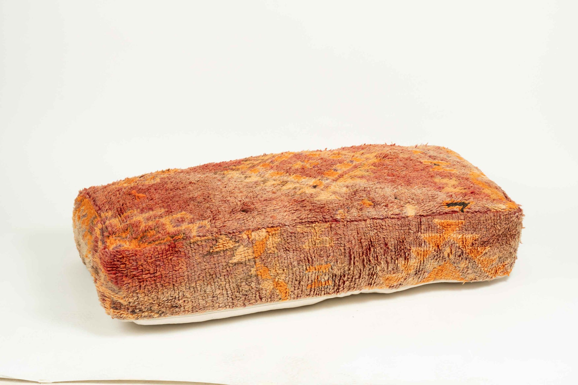 Rectangular Boujad Pillow in Warm Orange and Red